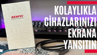 Telefonu kolaylıkla ekrana yansıt Benfei USB C  HDMI 3 [upl. by Sanson]