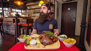 THIS HUGE STEAK CHALLENGE HAS ONLY BEEN BEATEN TWICE IN SEVEN YEARS  BeardMeatsFood [upl. by Corella113]