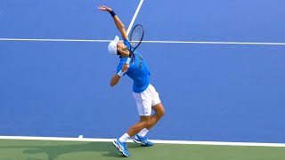 Novak Djokovic Serve Slow Motion  ATP Tennis Serve Technique [upl. by Ednargel]