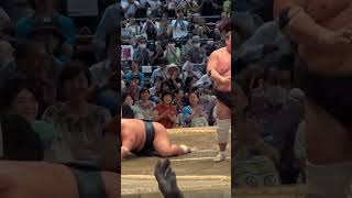 JapaneseSUMOwrestler japan sumo Nagoyatournament shorts shortvideo 二子山部屋 貴景勝 照ノ富士 名古屋場所十三日目 [upl. by Tran]