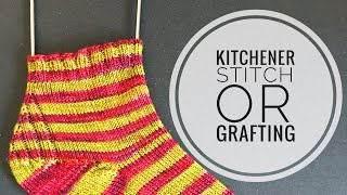 Tutorial 26 How to Kitchener Stitch  Grafting  Toe with no ears [upl. by Dlaregztif]