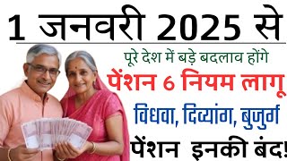 1 January 2025 Se  New Pension Rules 2025  old age pension  vidhwa Pension  divyang Pension [upl. by Covell347]