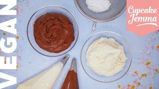 The Best VEGAN Buttercream Recipe amp Tutorial  Cupcake Jemma [upl. by Elleined]