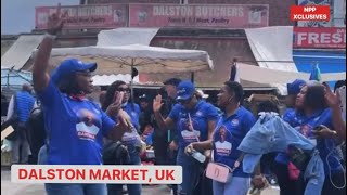 NPP UK STORMS DALSTON MARKET TO CAMPAIGN 2024elections uk breakingthe8 npp bawumia [upl. by Fabria]