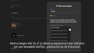 NPO Start Stapvoorstap kijkprofielen maken [upl. by Newfeld]