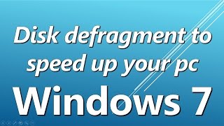 why is computer so slow HOW TO FIX Disk Defragmenter [upl. by Nho]