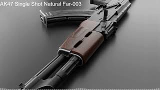 AK47 Single Shot Natural Far 3  Sound effect for editing [upl. by Aniham]