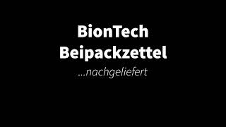 Biontech  quotBeipackzettelquot nachgeliefert Wichtige Information für Biontechgeimpfte [upl. by Fahy]