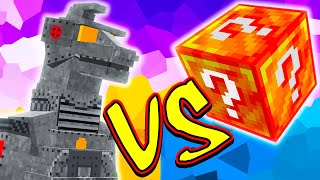 GODZILLA MECHA VS LUCKY BLOCK LAVA MINECRAFT LUCKY BLOCK CHALLENGE [upl. by Srevart]