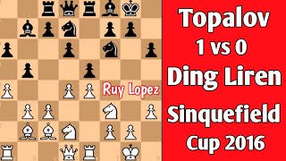 Veselin Topalov vs Ding Liren  Sinquefield Cup 2016 chess [upl. by Ayidah]