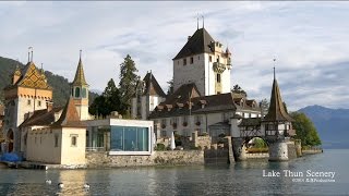 Schloss Oberhofen castle Lake Thun SWITZERLAND トゥーン湖 [upl. by Vigen]