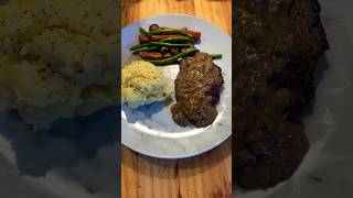 Steak with peppercorn sauce food lovecooking foodrecipe steak peppercorns lovefood foodlover [upl. by Ymma582]