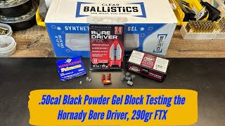 50cal Black Powder Ballistic Gel Block Testing Hornadys 290gr FTX Bullets in Clear Ballistics Gel [upl. by Enel]