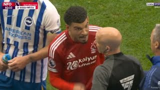 Morgan GibbsWhite Red Card ♦️ Brighton vs Nottingham Forest 22 All Goals Highlights [upl. by Caiaphas]