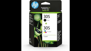 HP 305 6ZD17AE Negro y Tricolor Cartuchos de Tinta Originales Pack de 2 compatible con impresora [upl. by Crandell883]