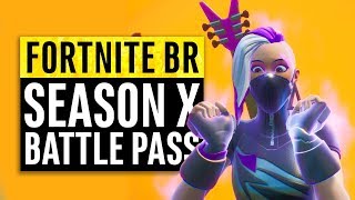 Fortnite  Season X Battle Pass Reactions All skins upgrades and unlockables [upl. by Otreblaug]