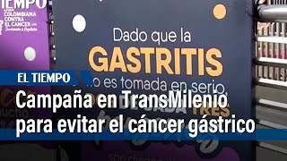 La Liga Colombiana Contra el Cáncer concientiza en TransMilenio sobre el cáncer gástrico  El Tiempo [upl. by Fabri903]