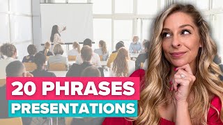 How to Give a Presentation in English  20 Phrases you MUST know [upl. by Aiuqes851]