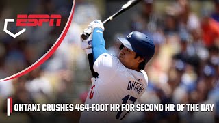 Shohei Ohtani CRUSHES 464foot HR for his SECOND homer of the day in Dodgers win 💪  ESPN MLB [upl. by Guilbert842]