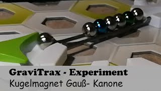 GraviTrax  Mehrfacher Abschuss mit Gauss Kanone Kugelmagnet  magnetic cannon [upl. by Urson44]