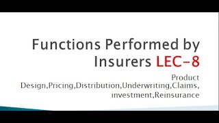 IRDAI ASST MANAGERInsurance and Management  LEC8English [upl. by Llenrub684]