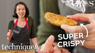 How to Get Crispy Potatoes Without Deep Frying  Techniquely with Lan Lam [upl. by Duj]