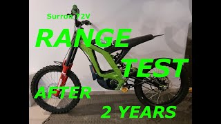 Surron light bee 72V Range Test after 2 years of battery use [upl. by Aramac824]