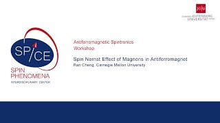 Talks  Antiferromagnetic Spintronics  Ran Cheng  Spin Nernst Effect of Magnons in Antiferromagnet [upl. by Sparks]