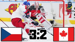 ČESKO VS KANADA ČTVRTFINÁLE MISTROVSTVÍ SVĚTA V HOKEJI U20 2024 SESTŘIH [upl. by Latsyrhc]