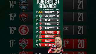 QUAIS SERÃO OS QUATRO REBAIXADOS PARA SÉRIE B shortvideo brasileirão fluminense classificação [upl. by Nerual86]