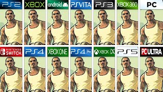 Comparing GTA San Andreas in All Consoles Side by Side 4K [upl. by Ssenav]