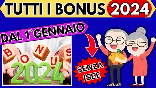 ✅BONUS 2024👉TUTTI I BONUS DAL 1° GENNAIO 2024 👉SENZA ISEE❗️ [upl. by Euqinim]