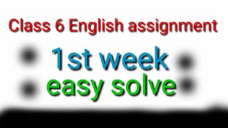 First assignmentclass 6  Lesson 1A1 A4  with answer [upl. by Augy757]