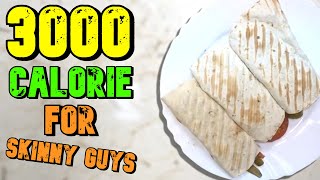 EASY 3000 Calorie Meal Plan To Gain Weight For Skinny Guys ONLY 3 MEALS [upl. by Amsa]