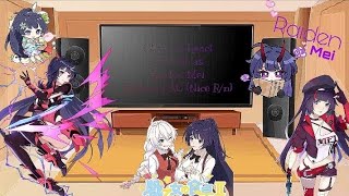 Obey me React to F mc as Raiden mei  Replaced AU nice rnobey me x honkai impact 3rd 22 [upl. by Jarlathus]