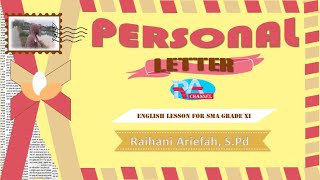 PERSONAL LETTERS PART1 WHAT IS PERSONAL LETTER  DEFINITION AND PARTS OF PERSONAL LETTER [upl. by Diana]