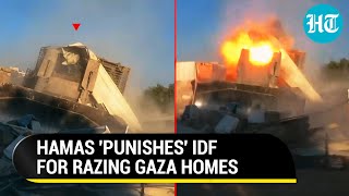 IDF Bulldozers Go Up In Smoke As Al Qassam Punishes Israel For Razing Gaza Homes  Watch [upl. by Onirefes]