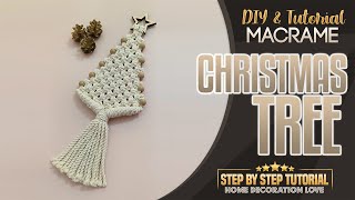 MACRAME  DIY Macrame Christmas Tree  Macrame Christmas Ornament Tutorial  choinka makrama [upl. by Assyle335]