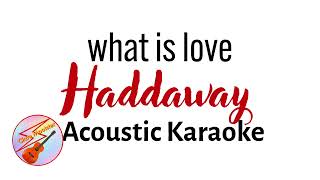 What Is Love  Haddaway  Acoustic Karaoke [upl. by Atilem863]