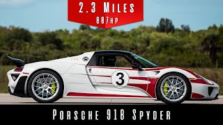 2015 Porsche 918 Spyder  Top Speed Test [upl. by Atinnek]