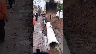 Underground drainage pipe construction process [upl. by Annahsohs]