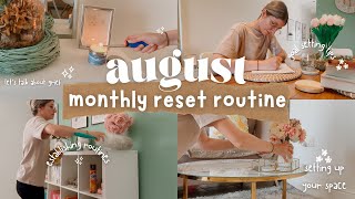 August Monthly Reset Routine  Setting up your goals healthy space and routine coping with loss [upl. by Bolen]