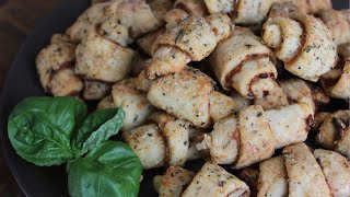 schnelle herzhafte Röllchen mit Parmesan und Frischkäsecreme  auch vegetarisch möglich [upl. by Shrier]