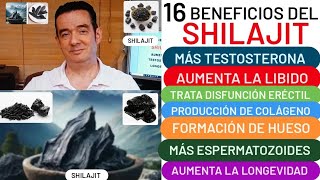 16 BENEFICIOS del🪨SHILAJIT🪨TESTOSTERONA💪Y FERTILIDAD💪LIBIDO❤️ DISFUNCIÓN ERÉCTIL👍MENOPAUSIA💖 MÚSCULO [upl. by Liryc]