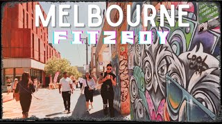 Melbourne Vlog  Fitzroy Cool cafes street food Lune Croissants shopping  markets amp street art [upl. by Acirderf]