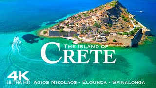 4K CRETE 2024 🇬🇷 4 HOUR Drone Aerial of Agios Nikolaos Elounda amp Spinalonga  Greece Kreta Creta [upl. by Ahsitak]