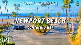 NEWPORT BEACH California – 4K DRIVING TOUR – with Captions [upl. by Livy]