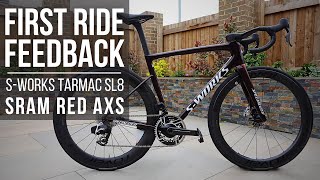 NEW SWorks Tarmac SL8  SRAM RED AXS First Ride [upl. by Acilef]