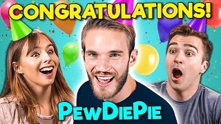 College Kids React To PewDiePie  Congratulations [upl. by Mook303]