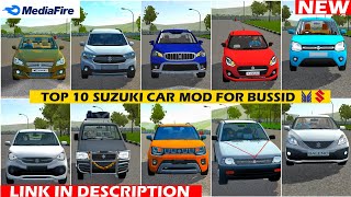 Top 10 Maruti Suzuki Cars Mods For Bus Simulator Indonesia  Lastest Car Mod For Bussid  Bussid Mod [upl. by Anuaek]